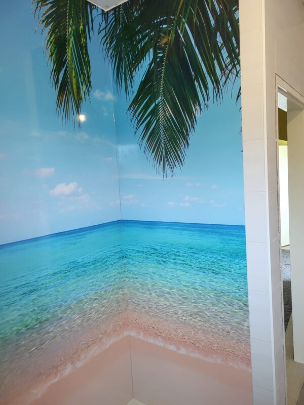 Aluverbundplatten in Dusche