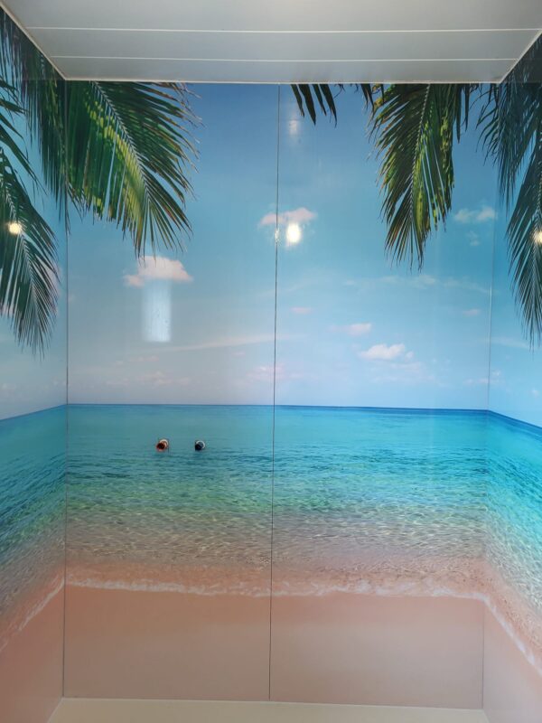 Aluverbundplatten in Dusche