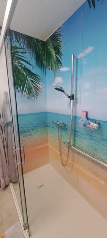 Aluverbundplatten in Dusche